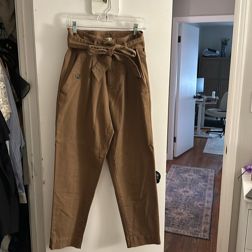 Tan high waisted pants. Barely worn!